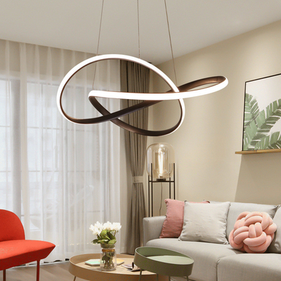 침실 거실을 위한 금속 아크릴 현대 LED 벨소리 샹들리에
