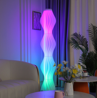 LED 아크릴 철 하얀 현대 채광바닥창 창조적 노르딕 경기 RGB 스탠드 램프