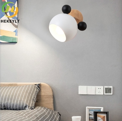 노르딕 경기 창조적 마카롱 벽 전등 단순한 미키 로그 만화 어린이방 침대 등