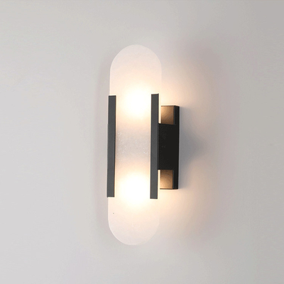 방 텔레비전 배경 벽 창조적 빛 고급 계단 현관 램프를 하는 현대 대리석벽 램프를 발표하세요