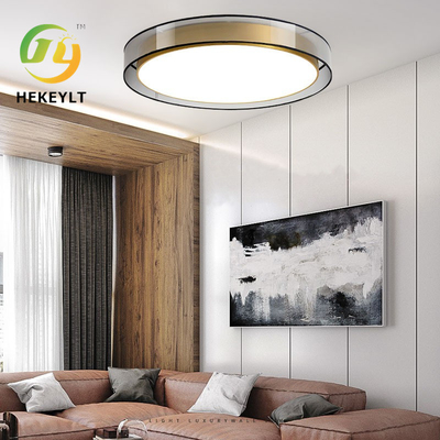 현대 고급 LED 천장 빛 철 또는 모든 구리 원형 플러시 마운트 빛