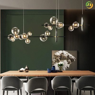 식당을 위한 노르딕 경기 현대 빛 고급 긴 버블 샹들리에 G9