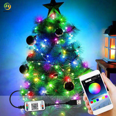 RGB 야외 방수 문자열 요정은 크리스마스 동안 로프를 바꾸는 빛을 보내게 하는 것으로 점등됩니다