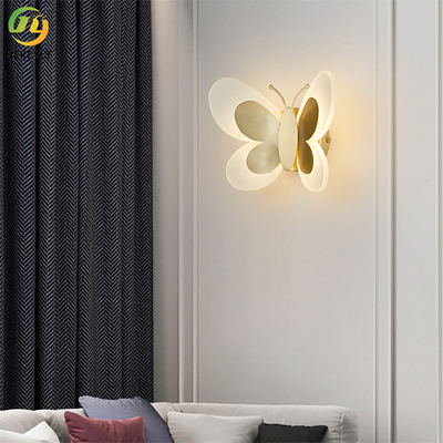 LED 버터플라이 현대 벽은 모든 구리 실리카 겔 물질 놋쇠 색깔을 밝힙니다