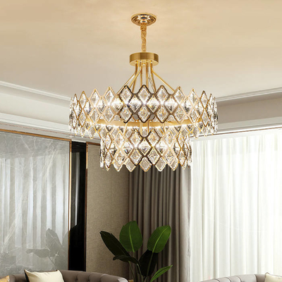 객실 침실을 하기 위한 현대 고급 크리스털 잔 샹들리에를 매다는 LED 금
