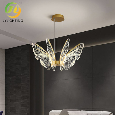 침실 거실을 위한 D680*H1200mm 현대 예술 투명한 나비 샹들리에