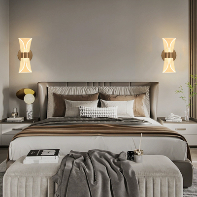 현대 LED 아크릴 금속 투명 스트리머 벽등 침실 복도 거실