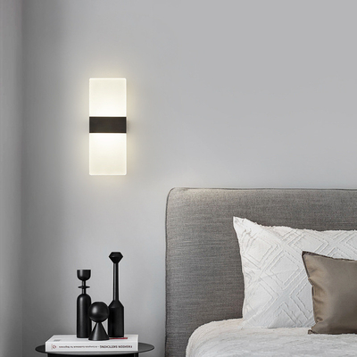 현대 단순 직사각형 LED 벽등 투명 침실 거실 레스토랑 호텔