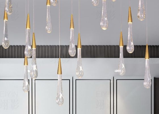창조적 식당 바 동안 LED 물방울 현대 결정 드롭 램프