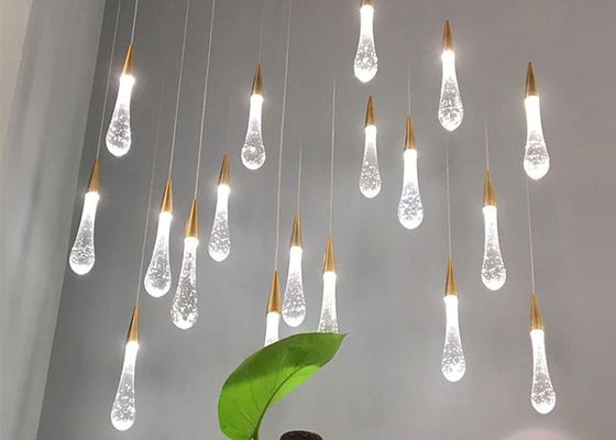 창조적 식당 바 동안 LED 물방울 현대 결정 드롭 램프