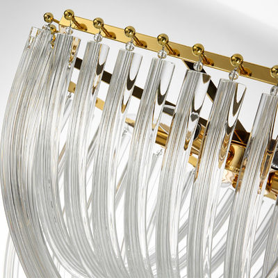 유리관 샹들리에 수정 작업등은 현대 장식 금색을 램프를 갖춥니다