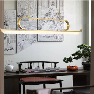 LED 새로운 중국 범선 유형 구리 색상 구리 + 아크릴 현대 펜던트 조명